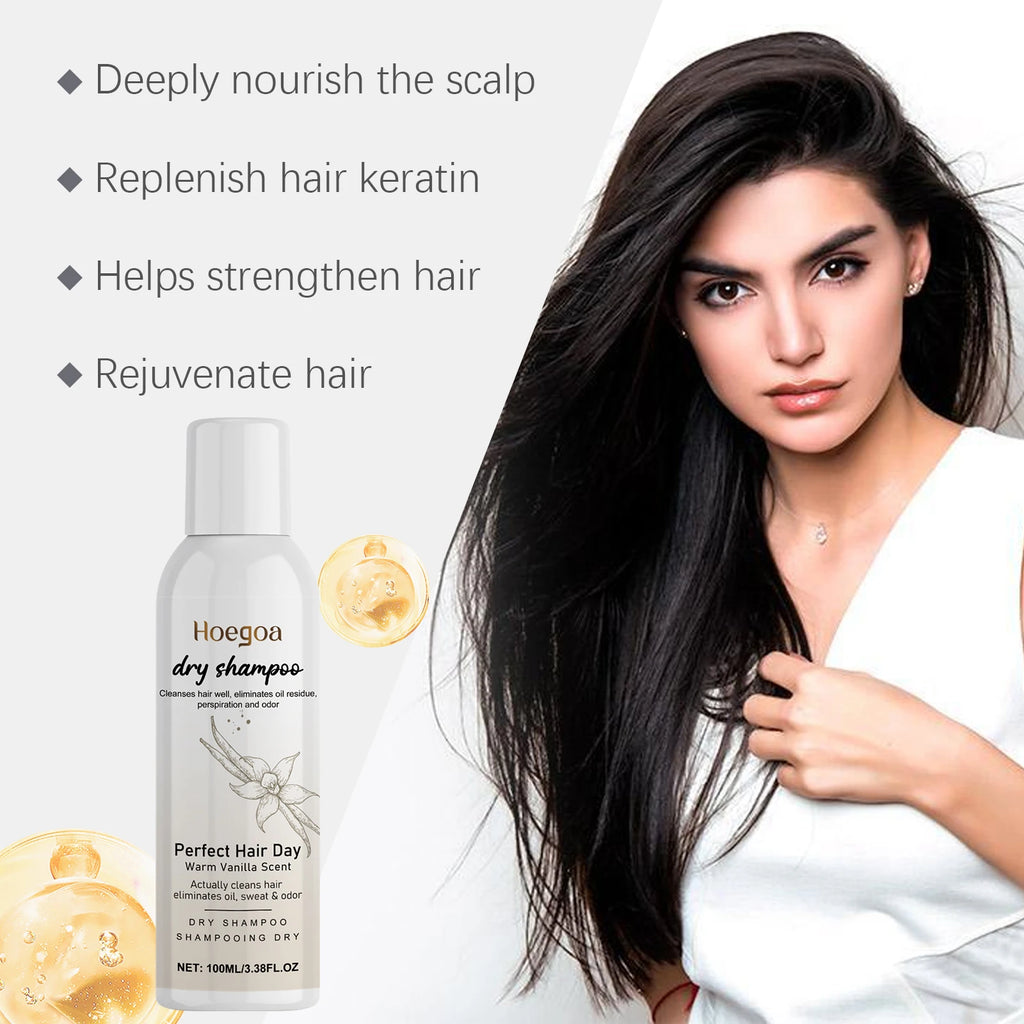 Vanilla Dry Shampoo Spray: Mild Dry Shampoo for Hair Repair, Taming Frizz, Adding Volume & Easy Hair Styling Zpaxo