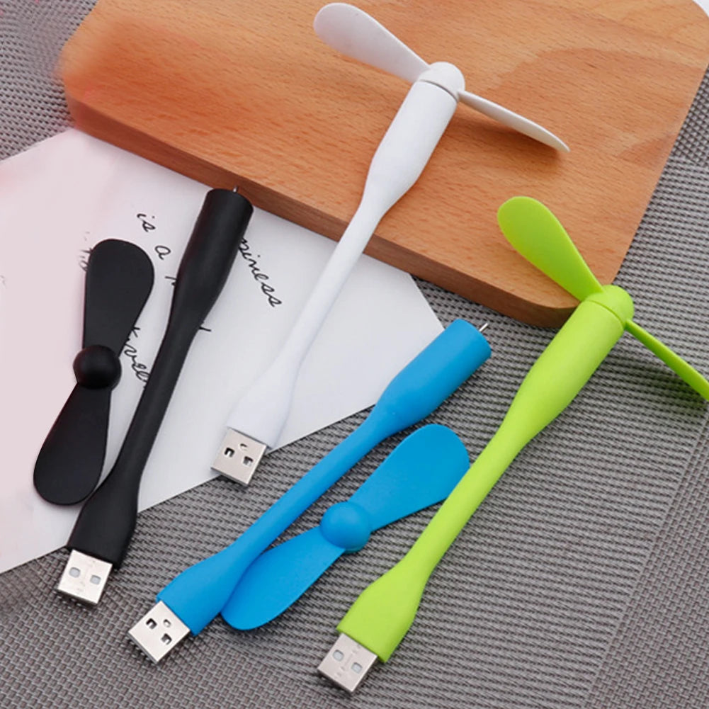 1-50pcs Flexible Portable Mini Fan for Power Bank Notebook Computer Summer Travel Cooling Cooler Mobile Phone USB Gadgets Fans Zpaxo