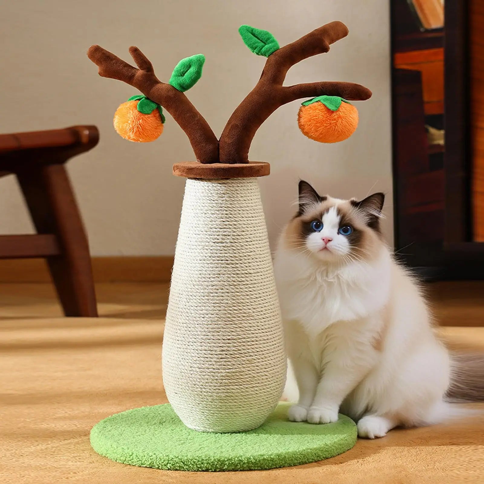 Cat Scratcher Anti-slip Plush Base Interactive Board Scratch Post