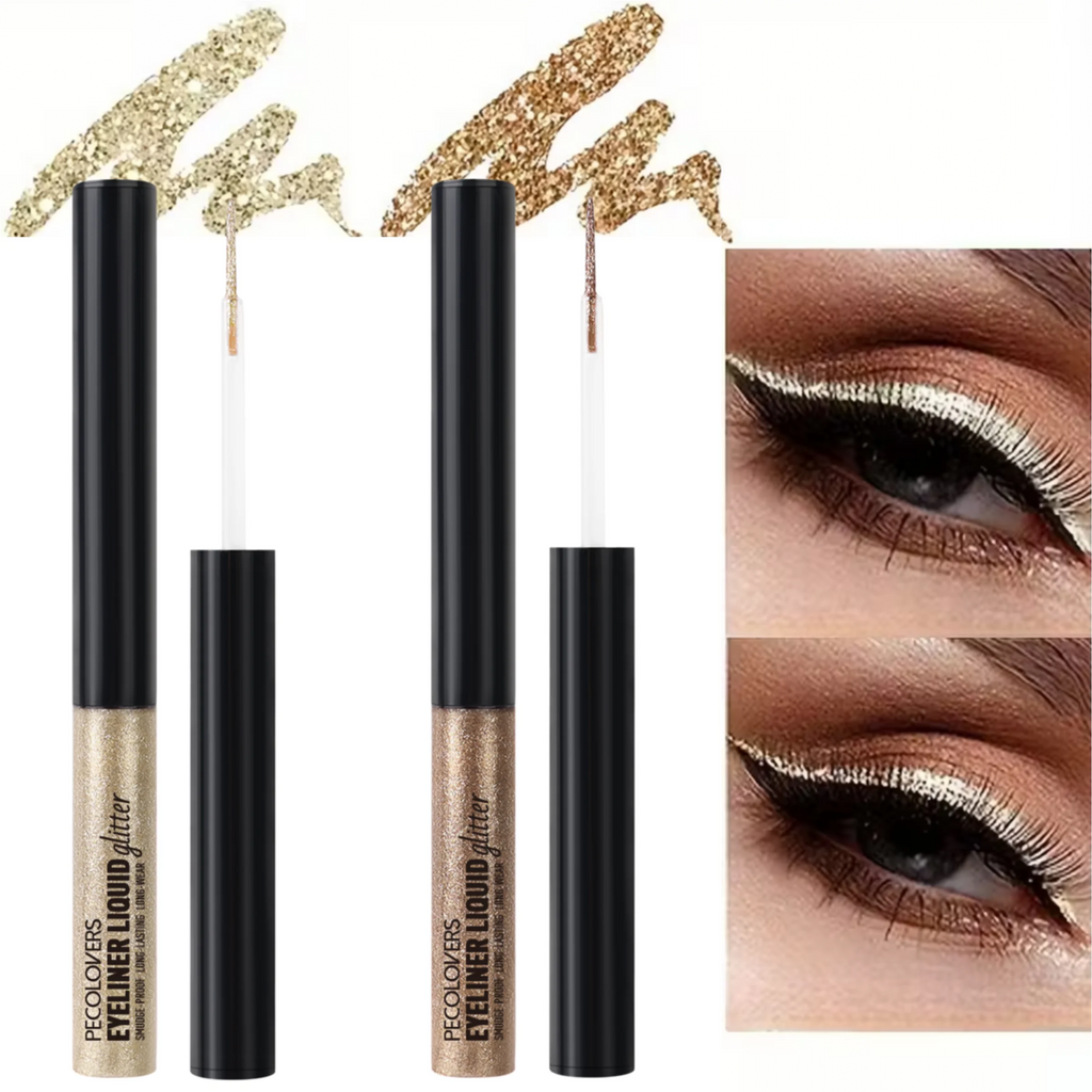 Golden Sparkle Two Shimmering Eyeliner Eyeshadow Waterproof