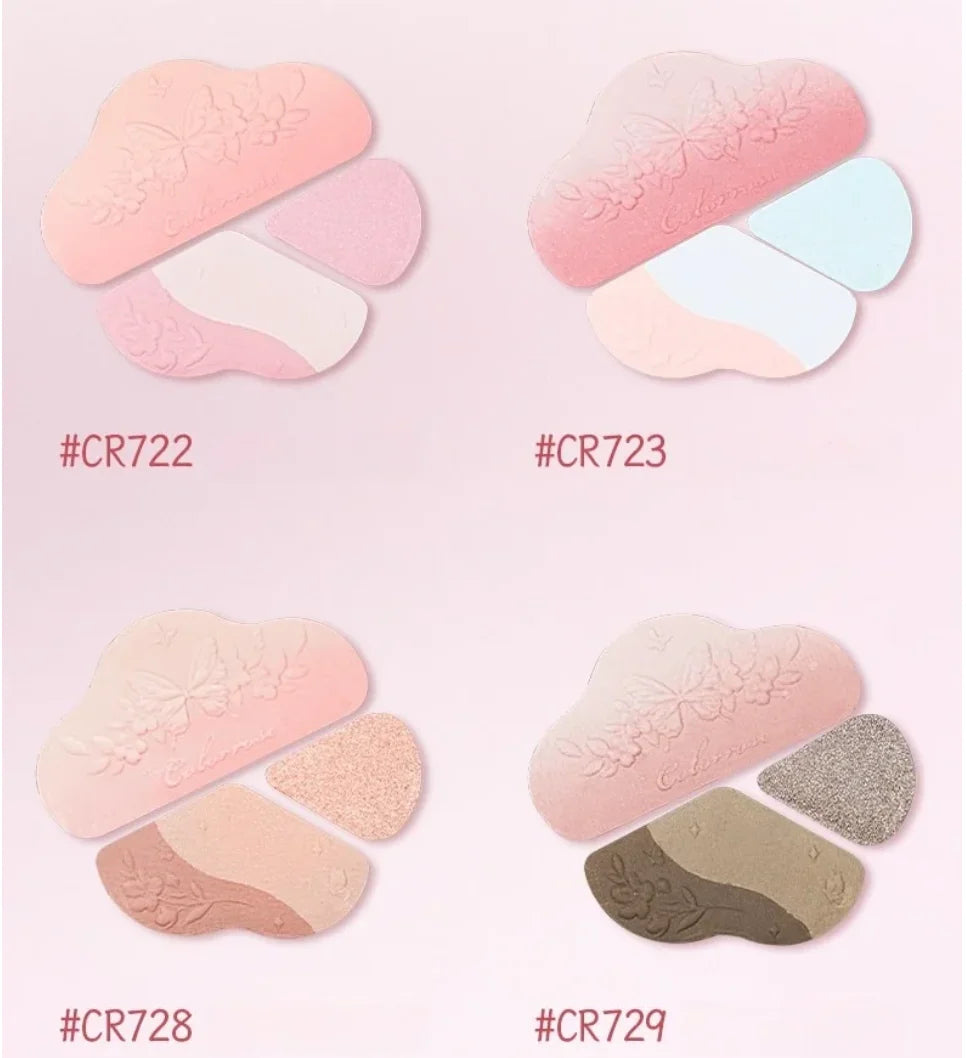 COLORROSE WESTERN ANTIQUE CHEEK PALETTE 8.5G BLUSH Matte Satin Finish Blush Monochrome Pearlescent Makeup Cosmetics Zpaxo