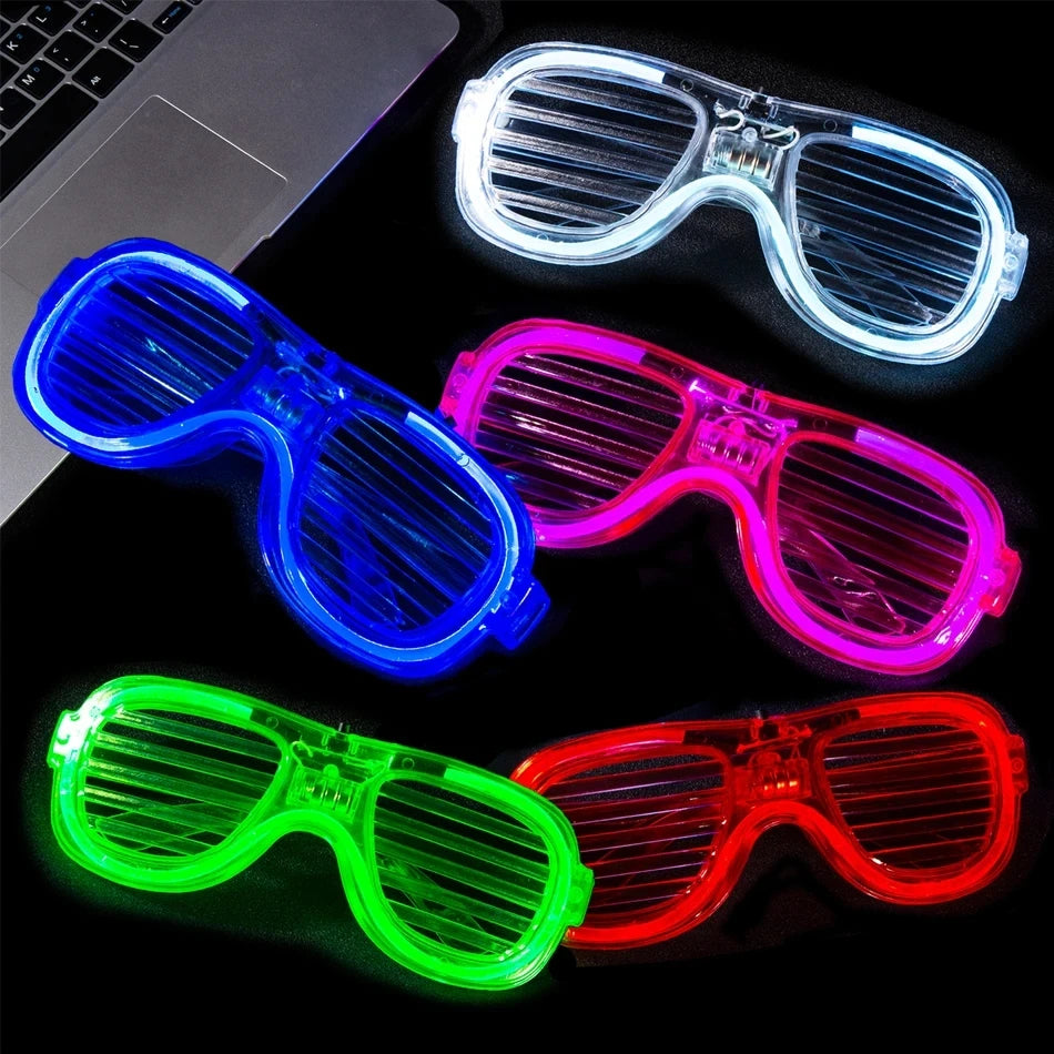 5 Led Light Up Glasses Glow 3 Flashing Modes Dark Party Supply