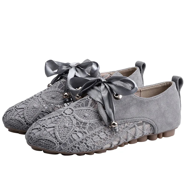 Women Autumn Flats Shoes Solid Lace Canvas Shoes Hollow Floral Breathable Platform Flat Shoes Loafers Female Espadrilles 2019 Zpaxo 4 39