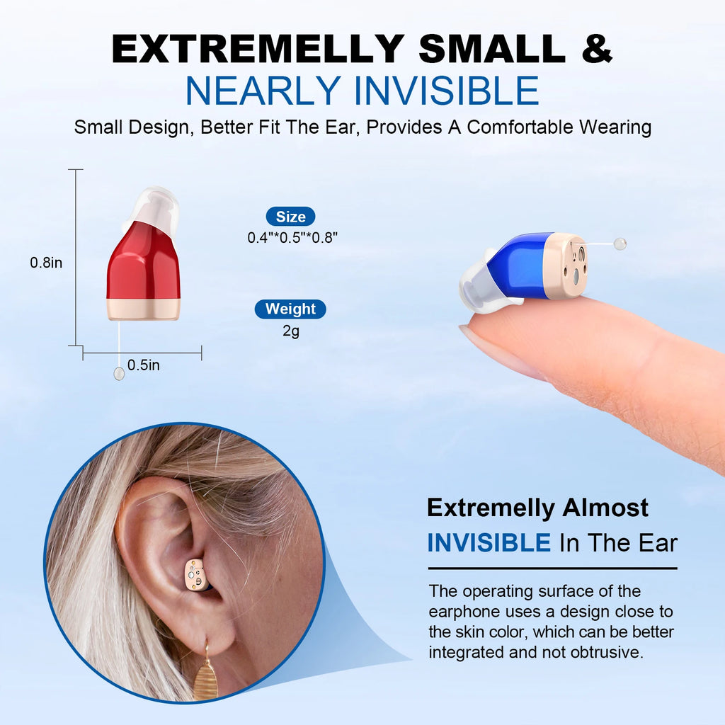 Earbud Headphones In-ear Hearing Amplifiers Devices Rechargeable
