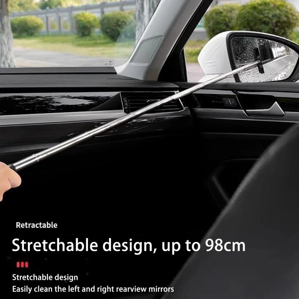 Telescopic Car Rearview Mirror Wiper & Auto Glass Cleaner Car Cleaning Tool Zpaxo