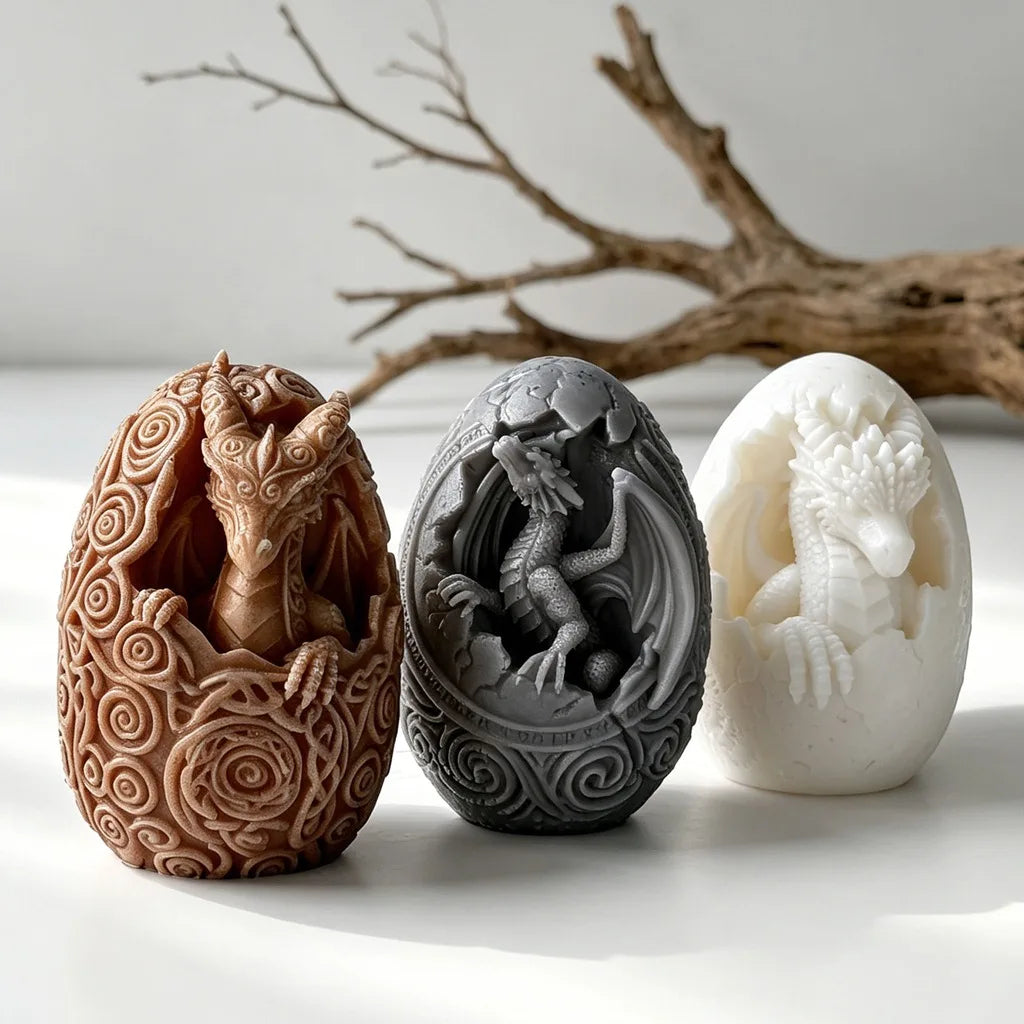 3D Dinosaur Egg Silicone Mold – DIY Candle Resin Soap Craft