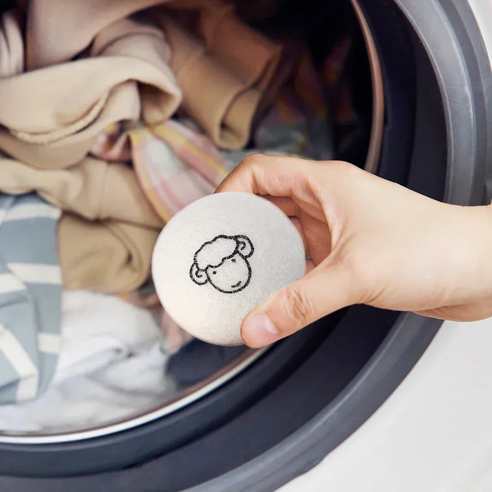 Reusable Wool Dryer Balls Clothes Softener Laundry Fleece Ball Home