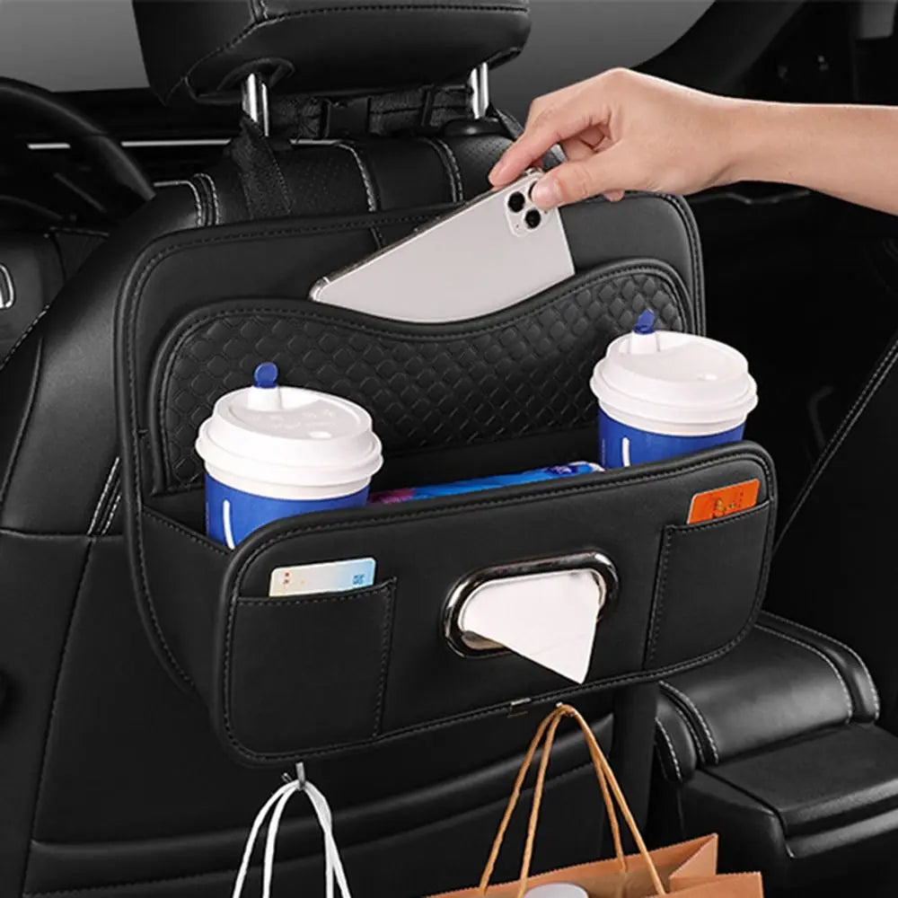 Partition Design Car Backseat Storage Box Water-proof Space Saving Zpaxo