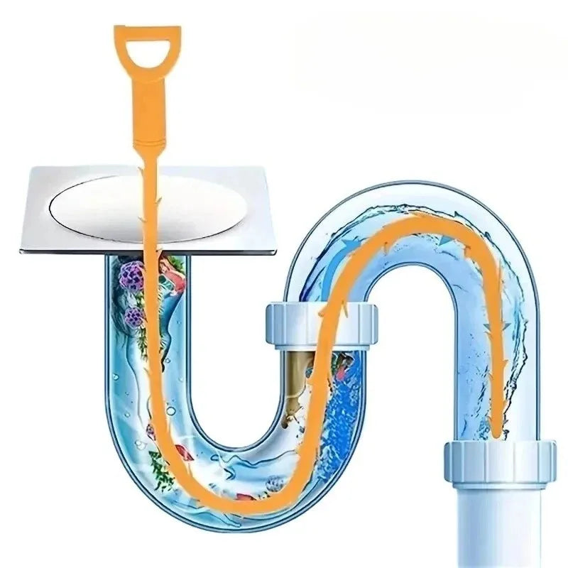3 Drainage Blockage Remover Shower Clean Sink Snake Bathroom