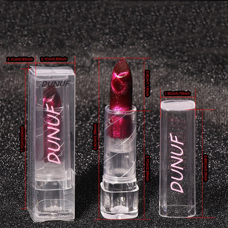 2Pcs Shimmer Lipstick Matte Glitter Lip Tint Balm Waterproof Long Lasting Pearl Shine Lip Gloss Purple Red Shimmer Sexy Lip Zpaxo