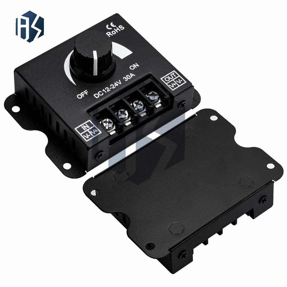 DC 12V 24V LED Dimmer Switch 30A 360W Adjustable Voltage Regulator Zpaxo