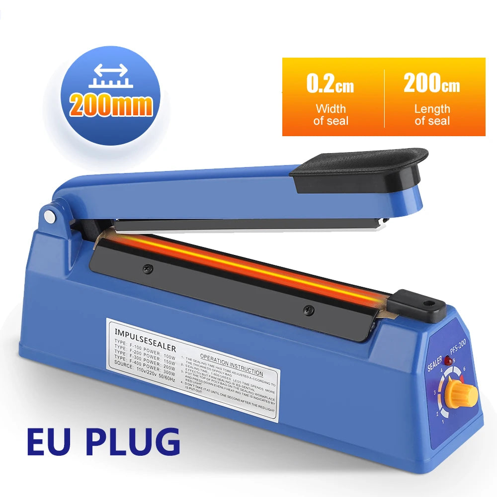 Impulse Sealer Machine Kitchen Food Plastic Manual Sealing Length