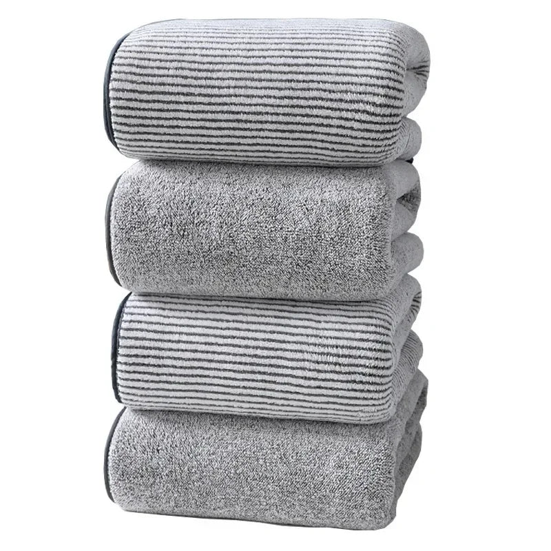 Thickened Bamboo Fiber Bath Towel – Soft & Absorbent Microfiber