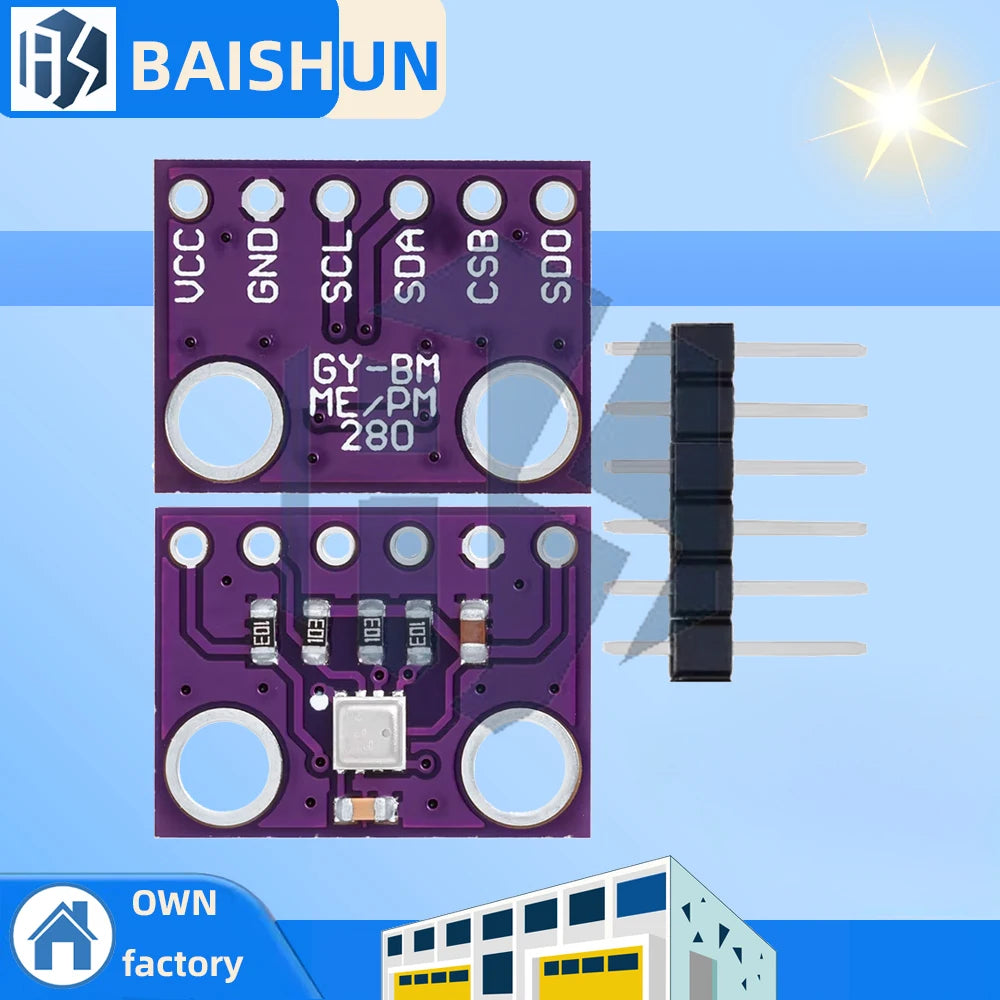 BME280 3.3v 5v Digital Sensor Temperature Humidity Barometric Pressure Sensor Module I2C SPI 1.8-5V GY-BME280 5V/3.3V Zpaxo