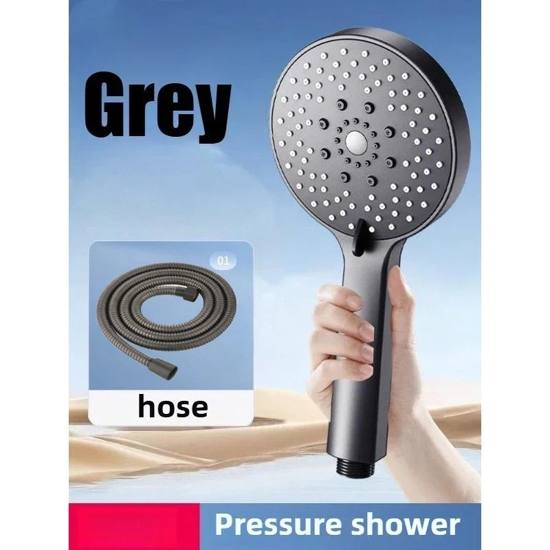 Large Screen Shower Head 5 Mode Portable Shower Accessories Bathroom Supplies Shower Knob Complete Set of Accessories Zpaxo Style E