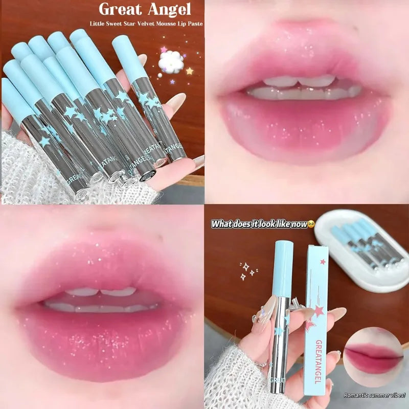 Punk Green Matte Lipstick Soft Mist Mousse Velvet Lip Glaze