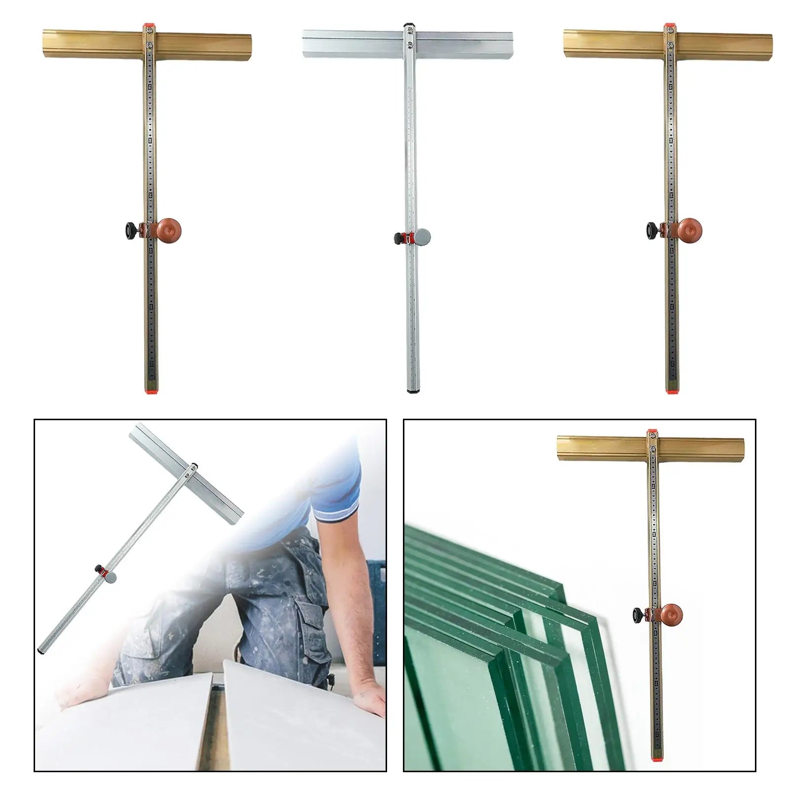 T-Shape Glass & Tile Cutter – 60cm Self-Oiling Hand Tool Glass & Tile Cutter Zpaxo
