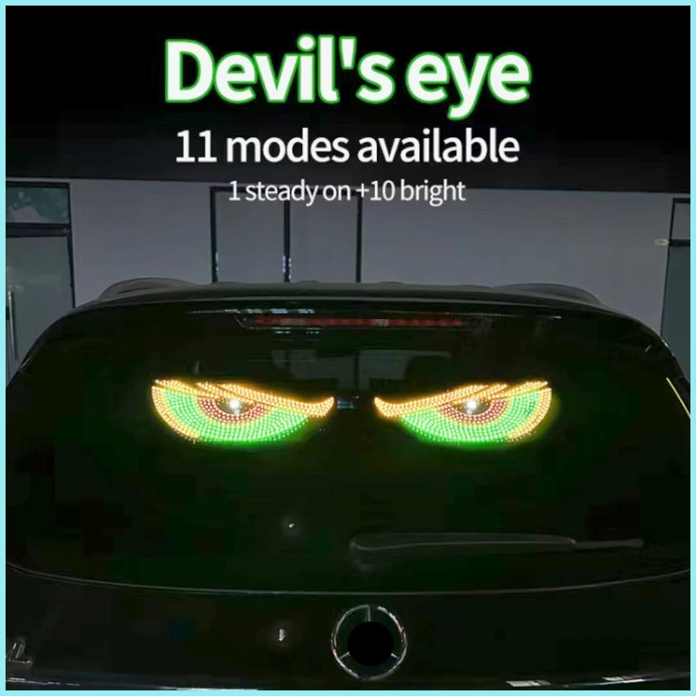Car Devil's Eye Light RGB Dynamic Demon Decorative Led Display Decor Zpaxo Green China Mainland