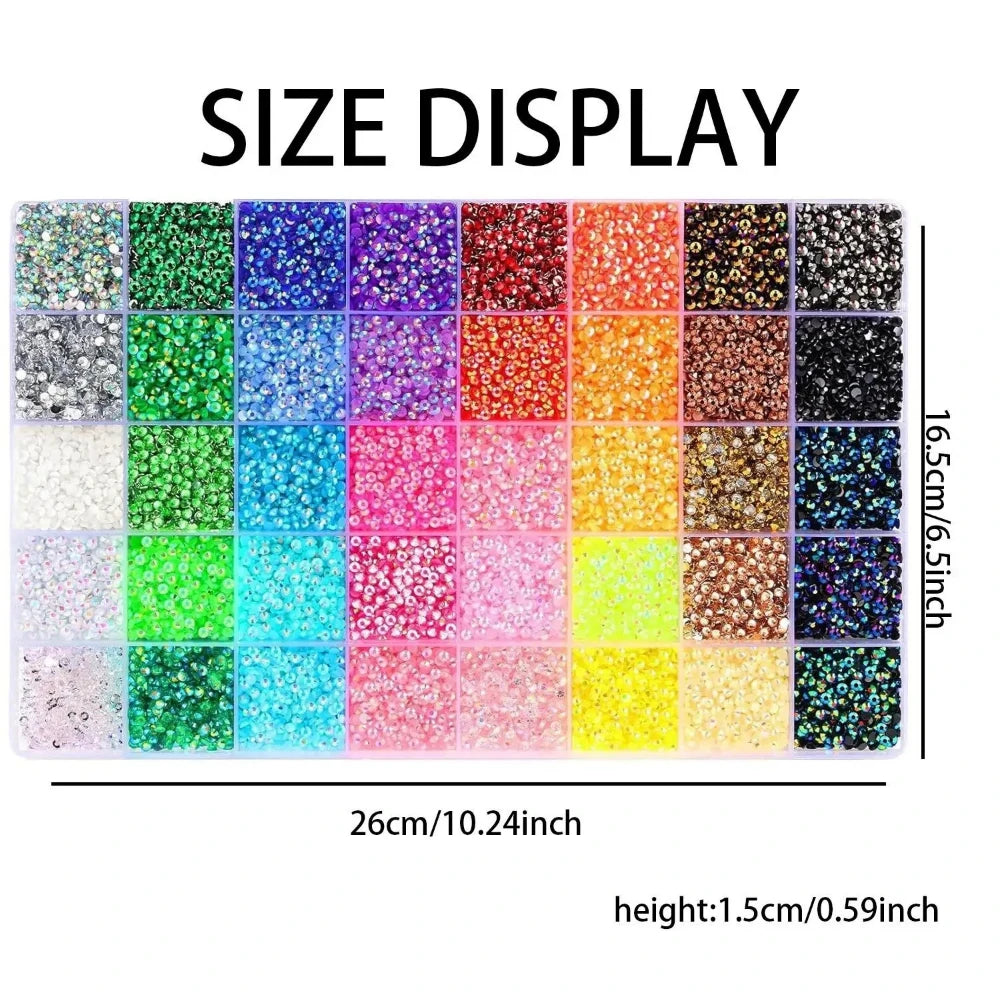 40 Colors Resin Rhinestone Bedazzling Small Jelly Flatback Gems