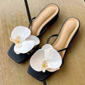Sandals Decorations Flower Shoe Accessories Vacation Style Removable Butterfly Orchid Shoes Charms DIY Shoe Buckle Clogs Buckle Zpaxo 37 black