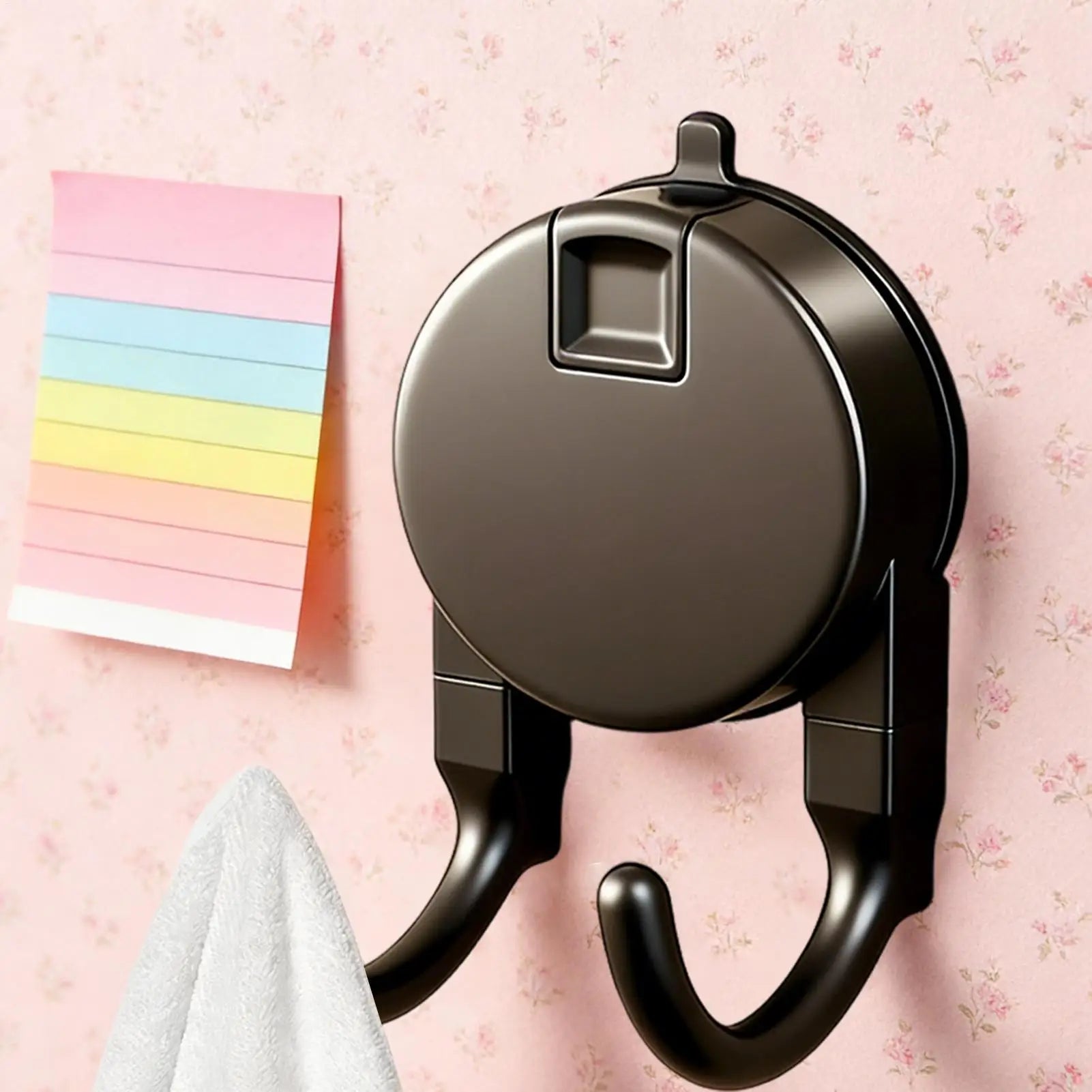 Suction Cup Hooks Retractable Reusable Bag Hanger Removable Towel