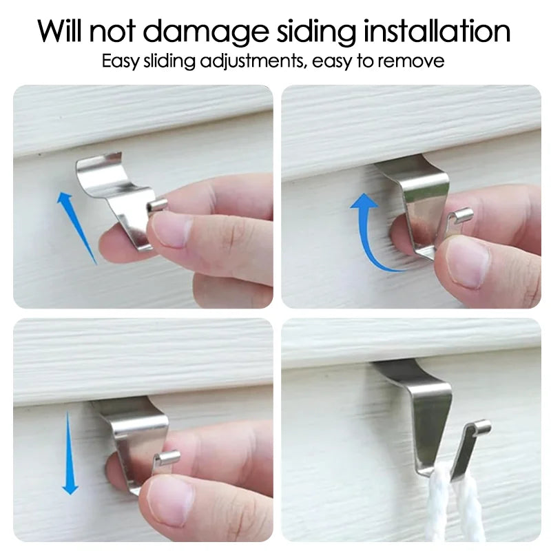 304 Stainless Steel Adjustable Gap Hook No Drill Wall Mount Cabinet