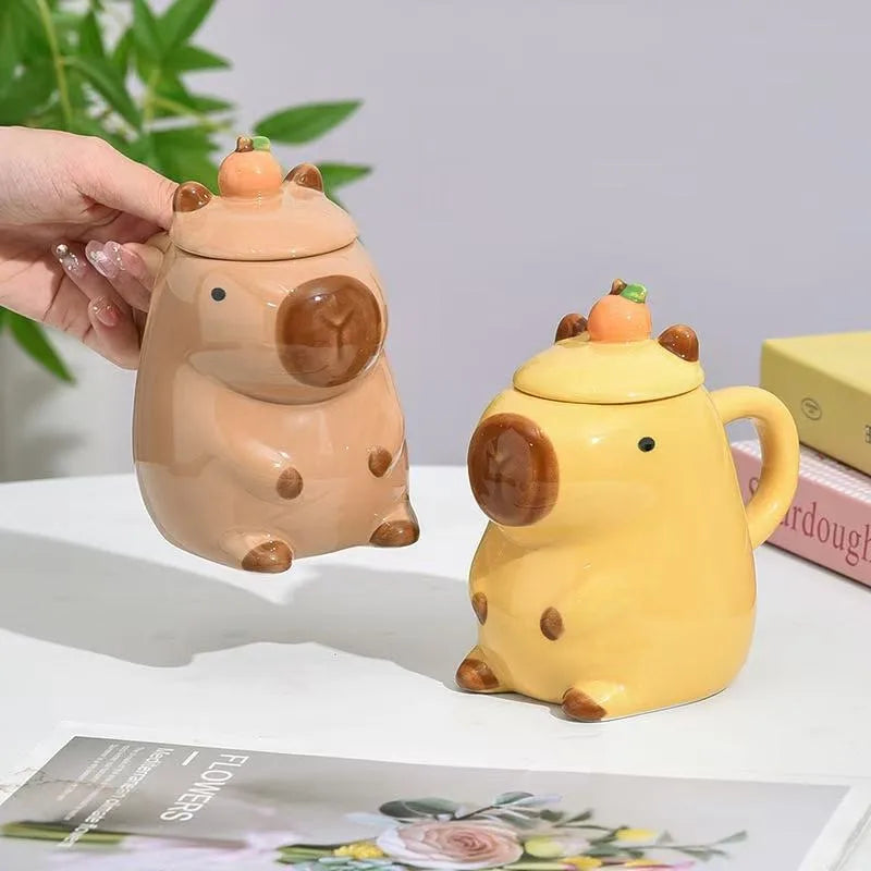 Cute Capybara Ceramic Mug – Kawaii Novelty Coffee Cup Gift Novelty Ceramic Mug Zpaxo