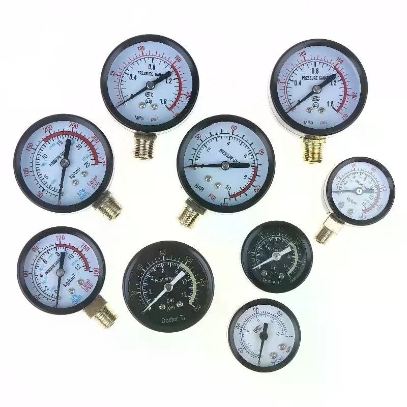 1Pcs 0-25Bar 0-10Bar 0-12Bar Hydraulic Fluid Measuring Instrument Air Compressor Pressure Gauge DIY Accessories Zpaxo