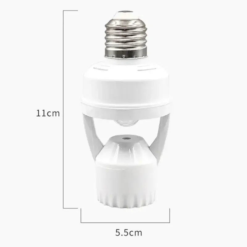 360 Degrees LED Night Lamp E27 Socket Base AC 85-265V Human Induction Lamp Holder PIR Motion Sensor Delay Time Adjustable Switch Zpaxo