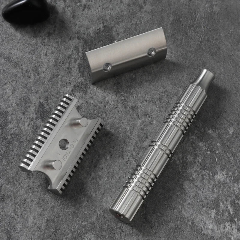 Yaqi Mens Raw Color Version Bohemia 316 Stainless Steel Adjustable Baseplate New Safety Razor Retro Fashion High Quality Razor Zpaxo