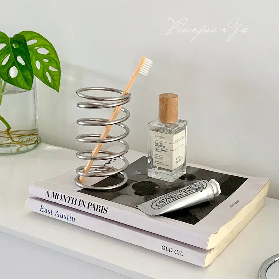 Industrial Toothbrush & Makeup Brush Holder – Storage Rack