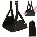 Airplane Footrest Hammock – Adjustable Portable Leg Rest Travel Leg Rest Zpaxo black