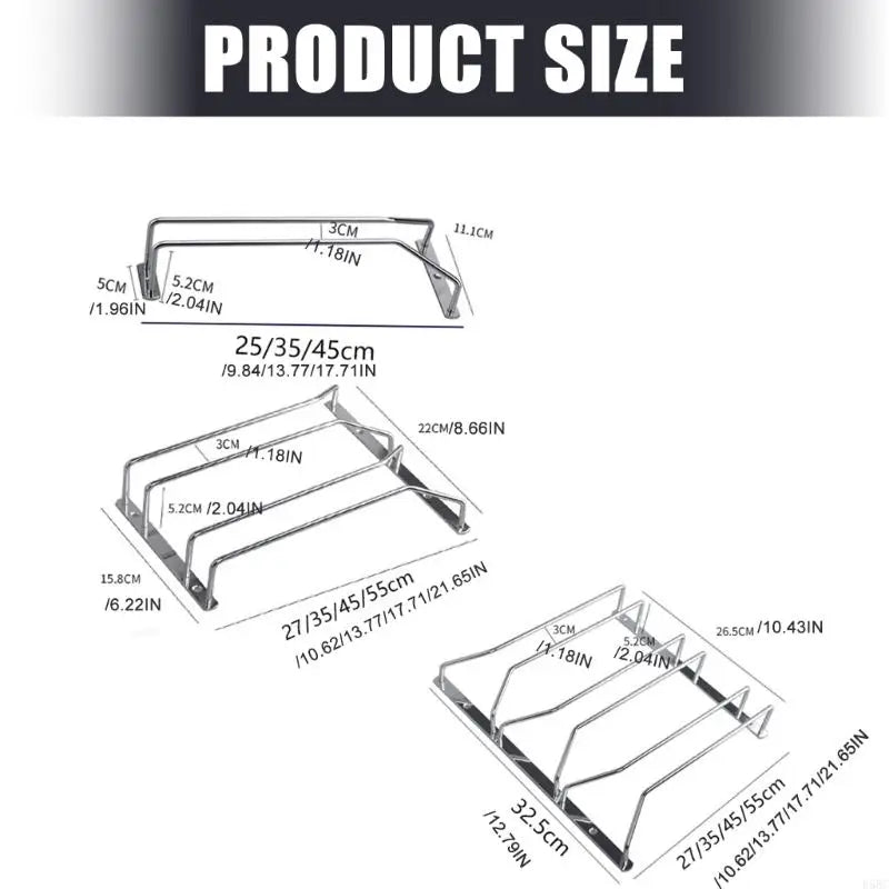 Premium Nonrust Steel Stemwares Display Rack Countertop Wall Mounting