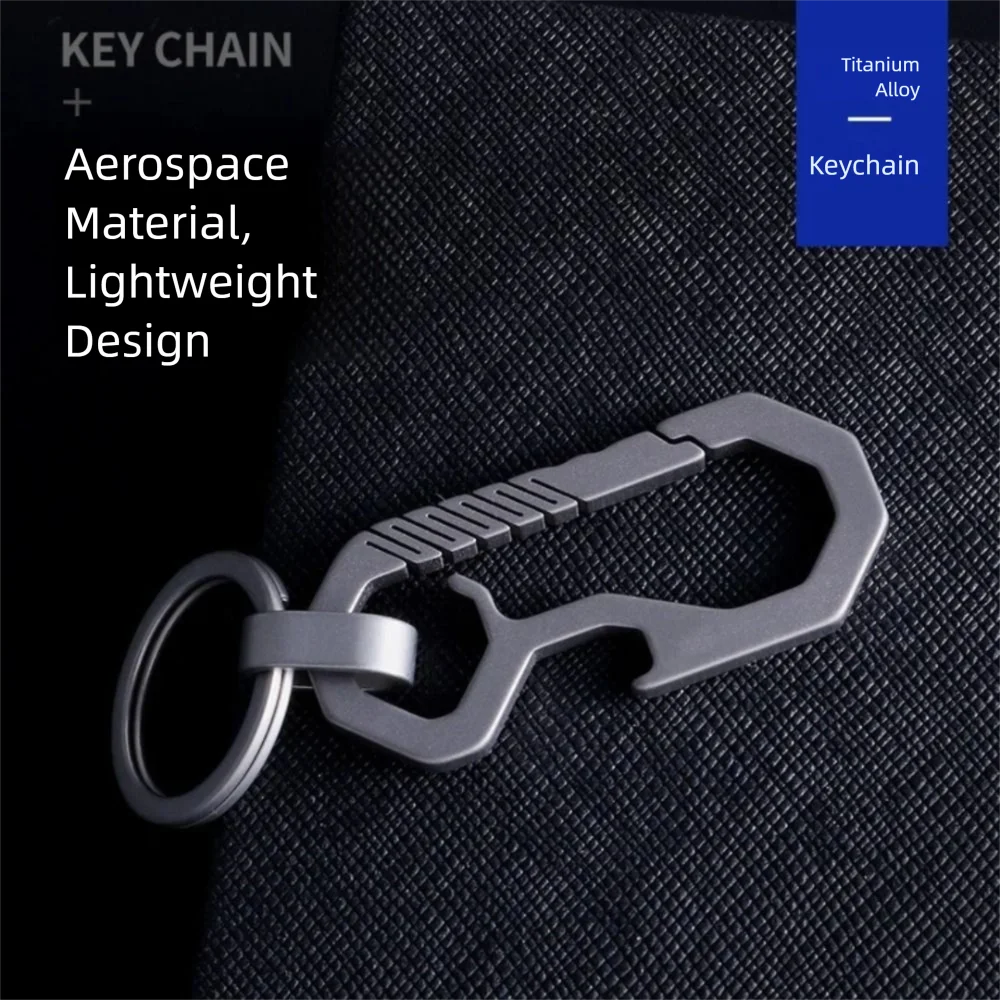 Special Shapes Car Key Chain Lightweight Titanium Alloy Bottle Opener Keychain Fingertip Gadget Hi-end Men's Outdoor Keyring Zpaxo