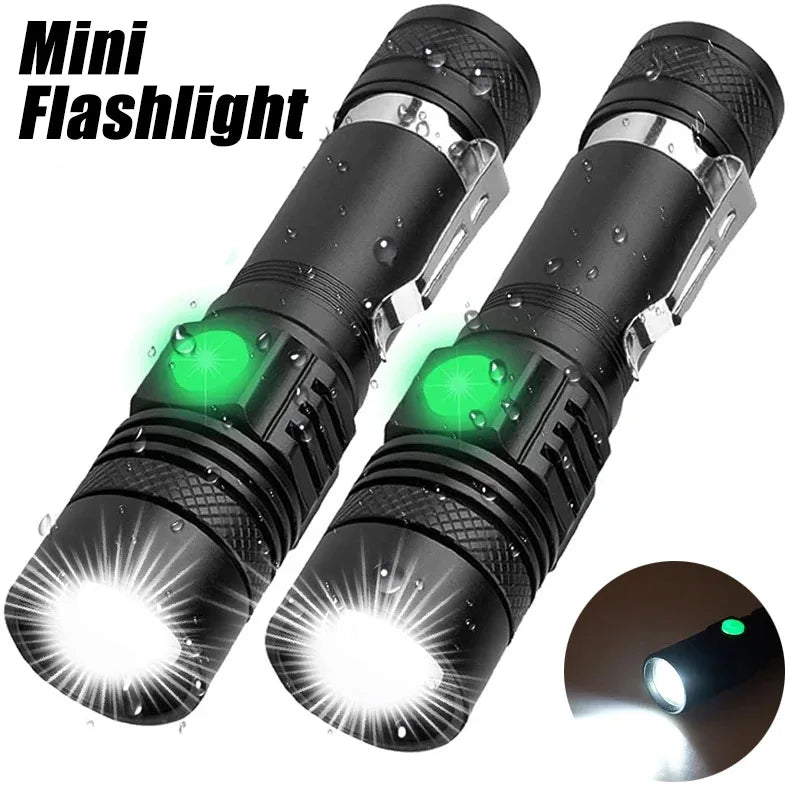 KDULIT T6 LED Zoomable Flashlight – USB Rechargeable, Waterproof
