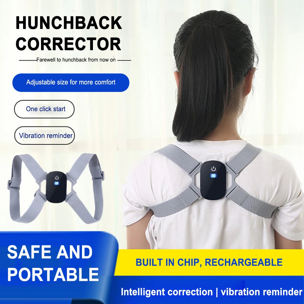 8-shaped Shoulder Training Corrector Smart Sensor 400mAh Back Correction Belts Vibration Reminder Adjustable for Children Adults Zpaxo