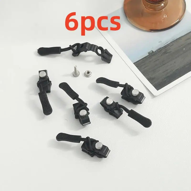 6pcs Zipper Repair Kit with Detachable Pulls & Sliders for Bags, Jackets, Shoes, No-Tools Needed Zpaxo 6pcs