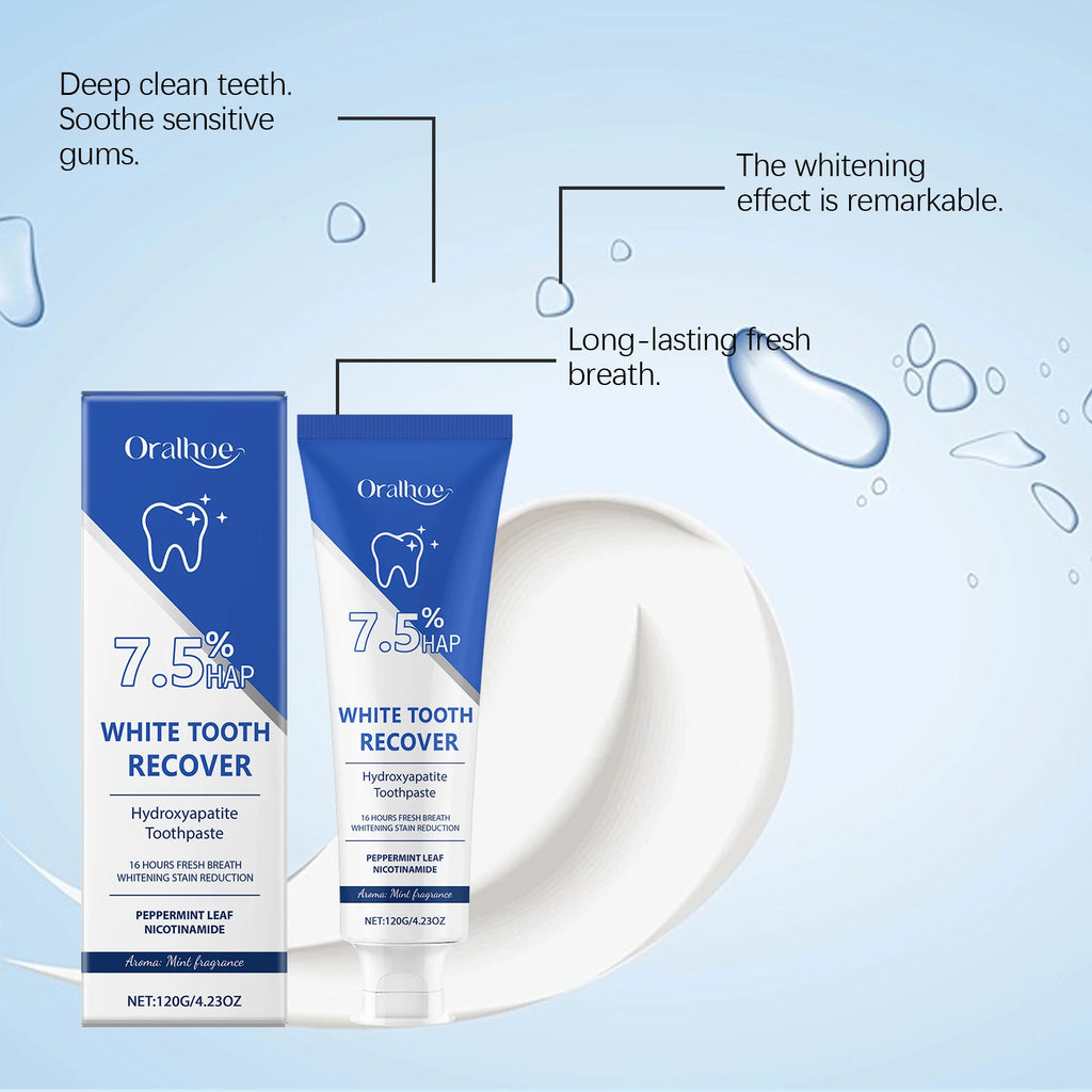 Oralhoe Hydroxyapatite Whitening Toothpaste – Enamel & Plaque Whitening Toothpaste Zpaxo