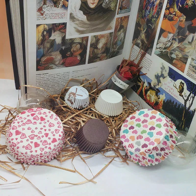 Cake Paper Cups (100 Pieces Per Pack) And High-Temperature Resistant Baking Chocolate Paper Cups Bread Zpaxo