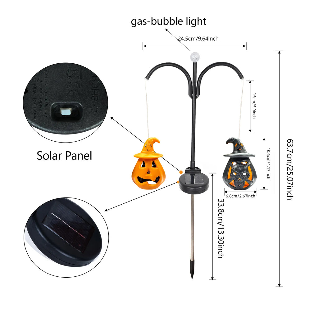 Halloween Pumpkin Solar Garden Led Light Yard Decoration Waterproof Zpaxo 1PCS China Mainland