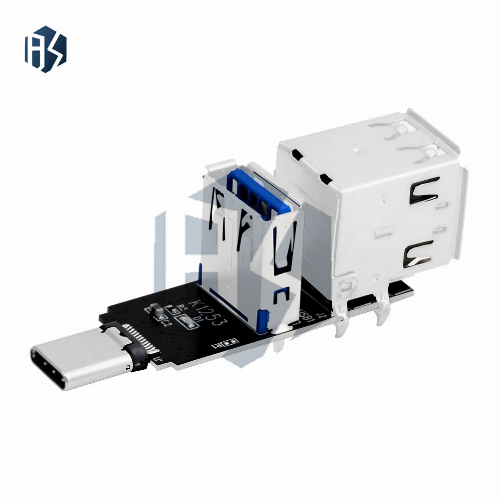 USB-C to USB-A 3-Port Hub Adapter | Type-C Expansion Module for Arduino & DIY Electronics Projectsronics Zpaxo