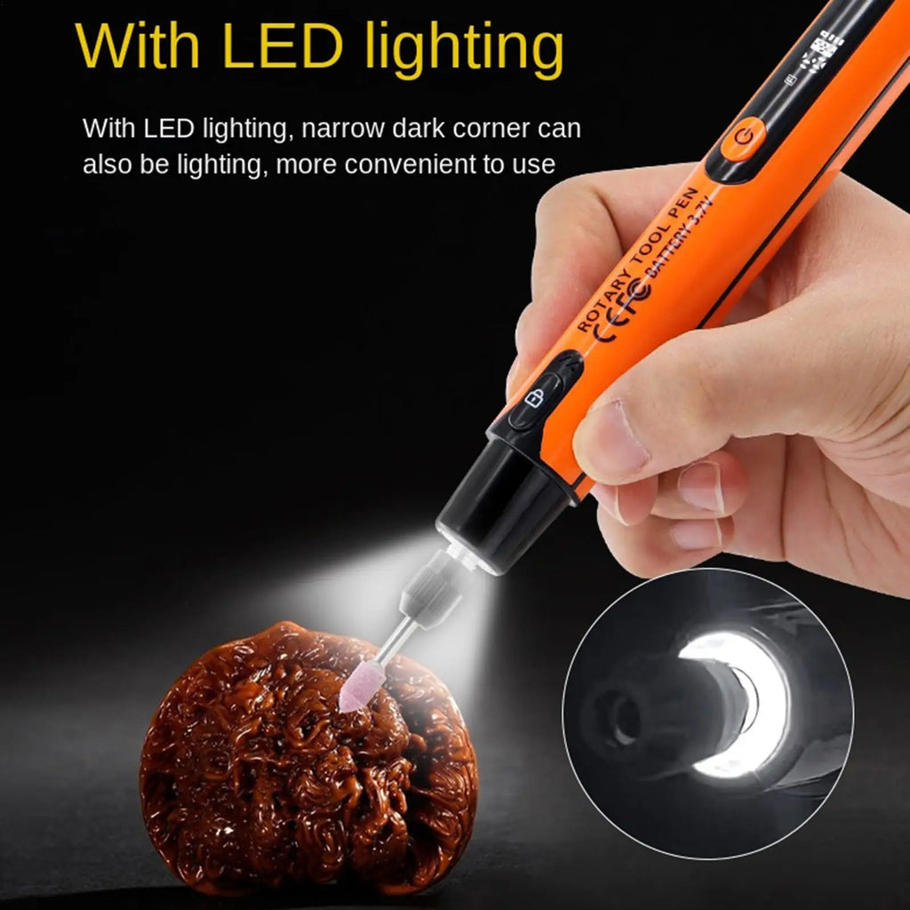 Rotary Tool 6 Speed Rechargeable Engraving Pen Small Light Jewelry