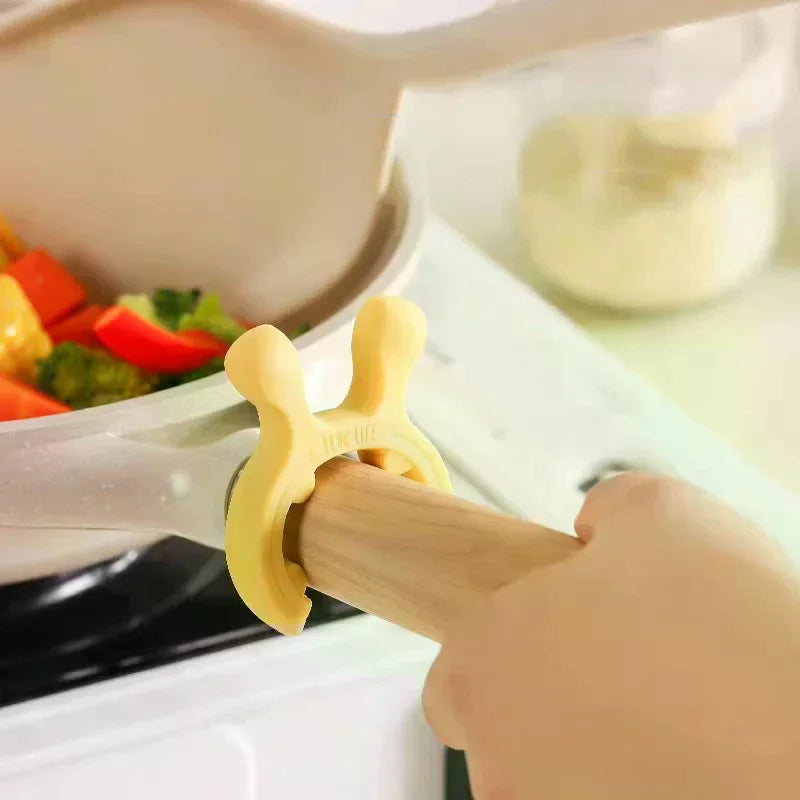 Silicone Spatula Rack Holder Deer Ear Anti Scalding Overflow Pot Clip Zpaxo