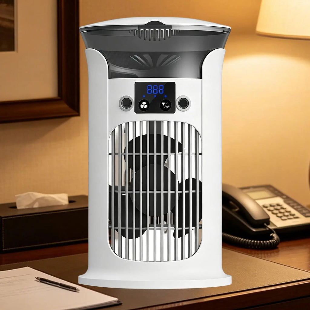 Mute Desktop USB Mini Portable Air Conditioner Fan Room Home Camping