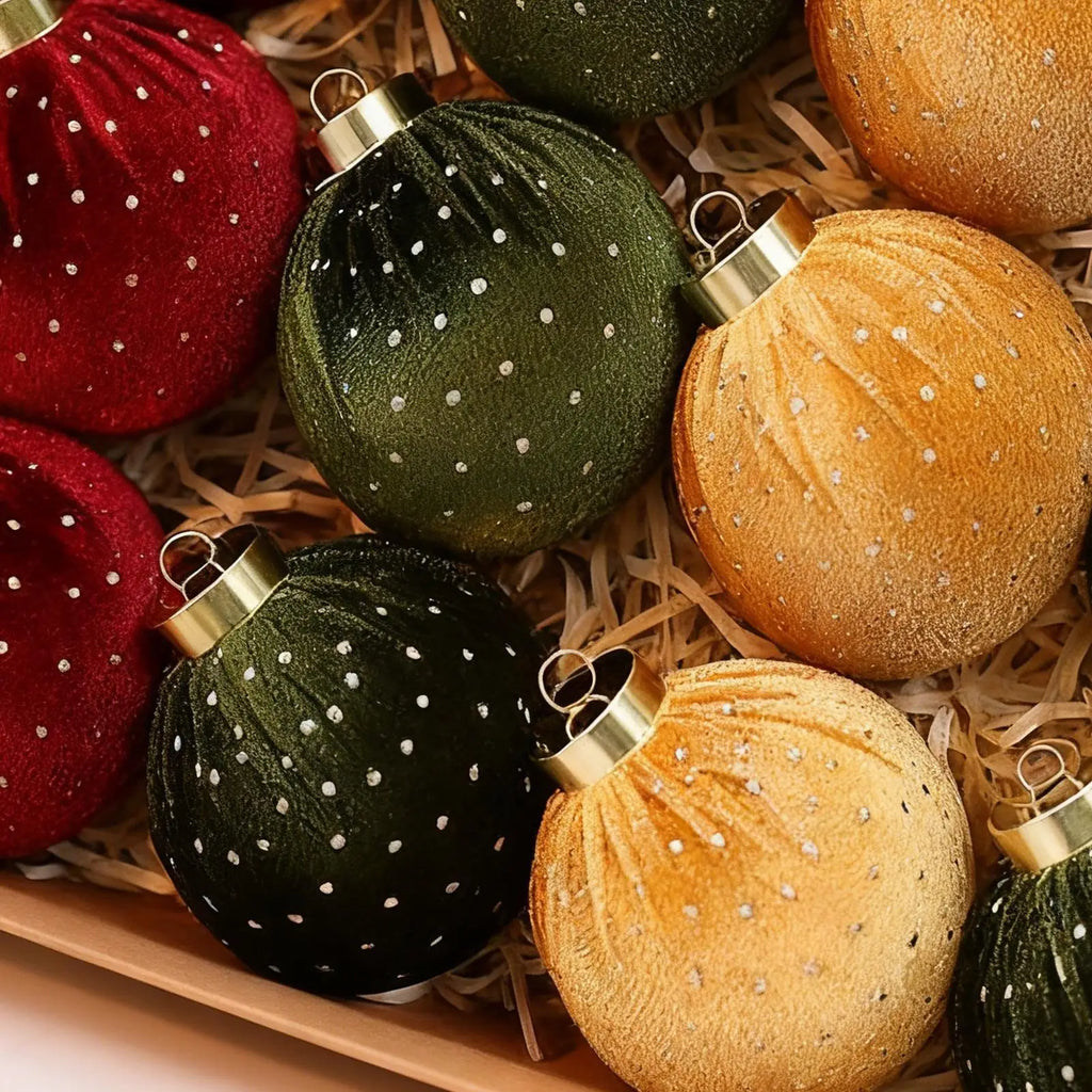 Flocked Christmas Ornaments 15 Rustic Party Decor Tree Ornament