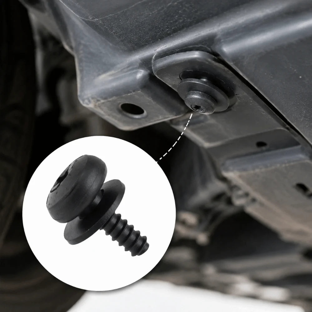 100pcs Durable Material Car Underbody Engine Cover Panels Screws Sturdy Material Rust Resistance Screws with Grommet Clips Zpaxo