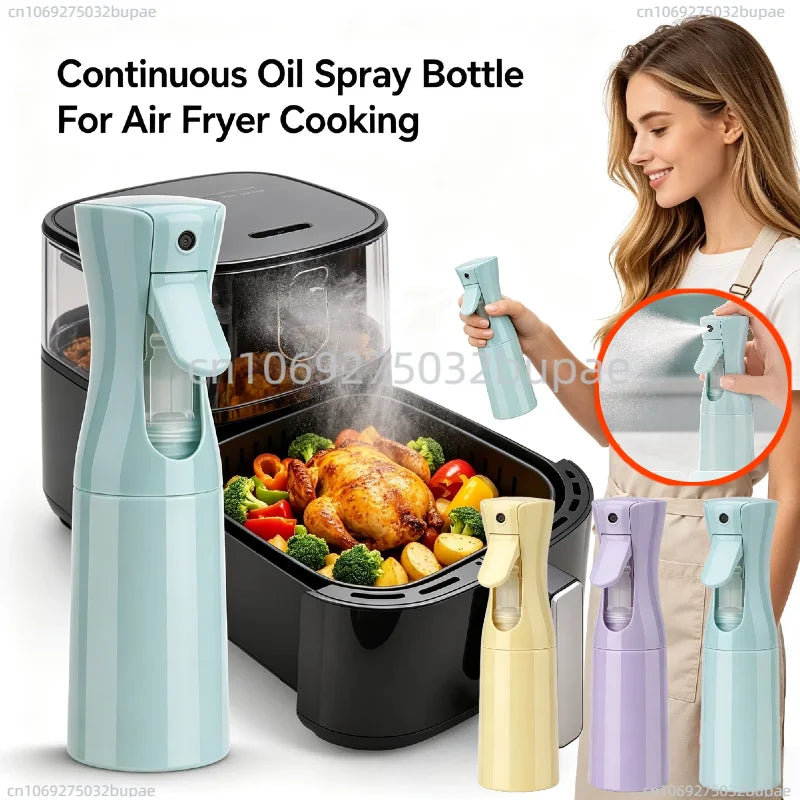 Continuous Spray Oil Spray Bottle Plastic Baking Oil Spray Bottle BBQ Cooking Garden Plant for Hair Salon Daily Moisturizing Zpaxo