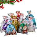 Christmas Bags Holiday Secure Ribbon Closure Supports Party Assorted