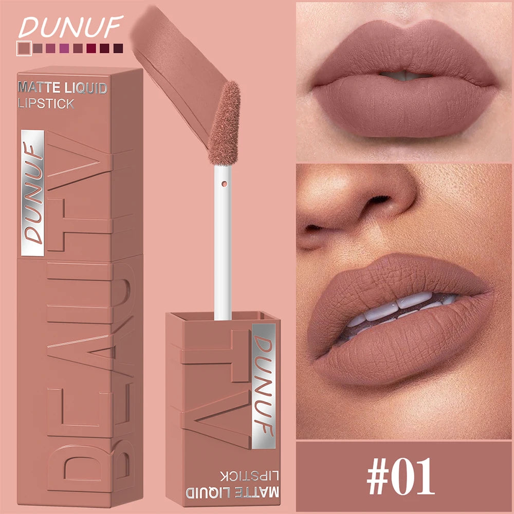 4Pcs Matte Nude Lip Gloss Smudge Proof Non Transfer Hydrating Waterproof Sweat Resistant Soft Smooth Texture For Long Wear Makeu Zpaxo