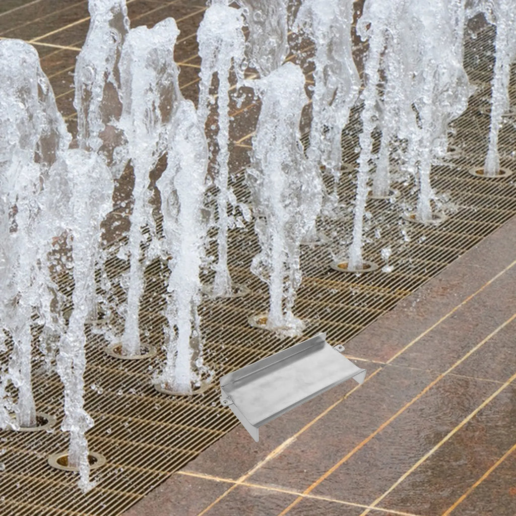 Stainless Steel Waterfall Spillway Outlet 7.86x3.93x1.69 Outdoor Fountain Spout Patio Pond Spillway for Garden Pond Backyard Zpaxo Default Title